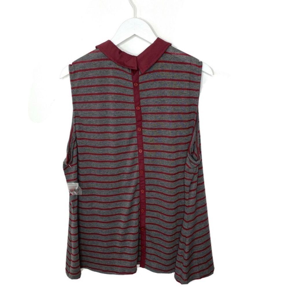 ModCloth | Declare & Contrast Striped Collared Top - Picture 8 of 10